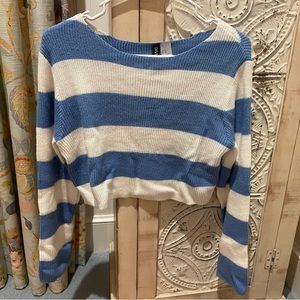Blue & White Striped Sweater